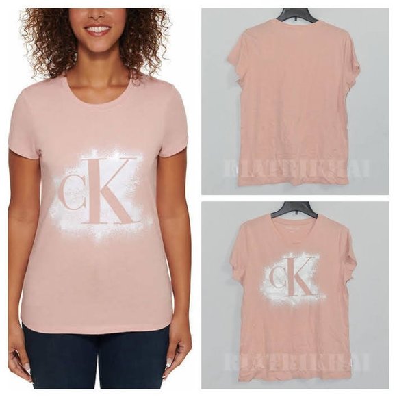 NWT Calvin Klein Jeans‎ Ladies'  Tee in PINK - Picture 1 of 6